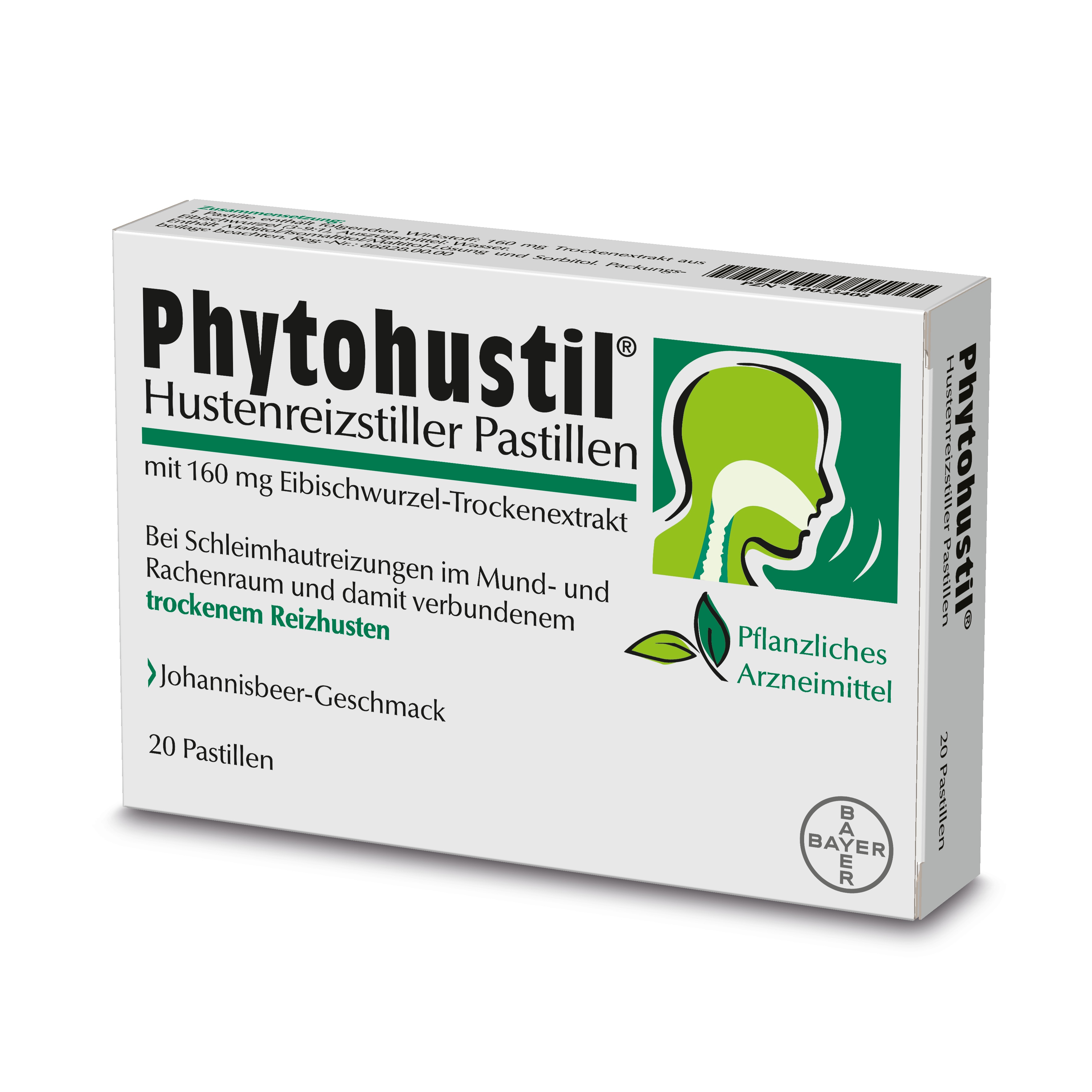 Packshot Phytohustil Hustenstiller Pastillen